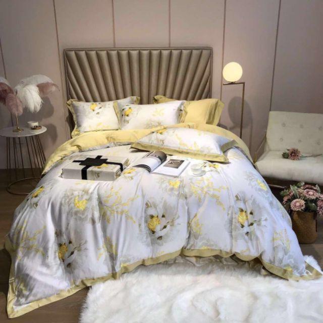 Bộ chăn ga gối lụa tencel cao cấp 4 món