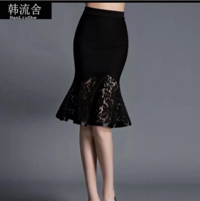 Chân váy đuôi cá bằng ren thời trang