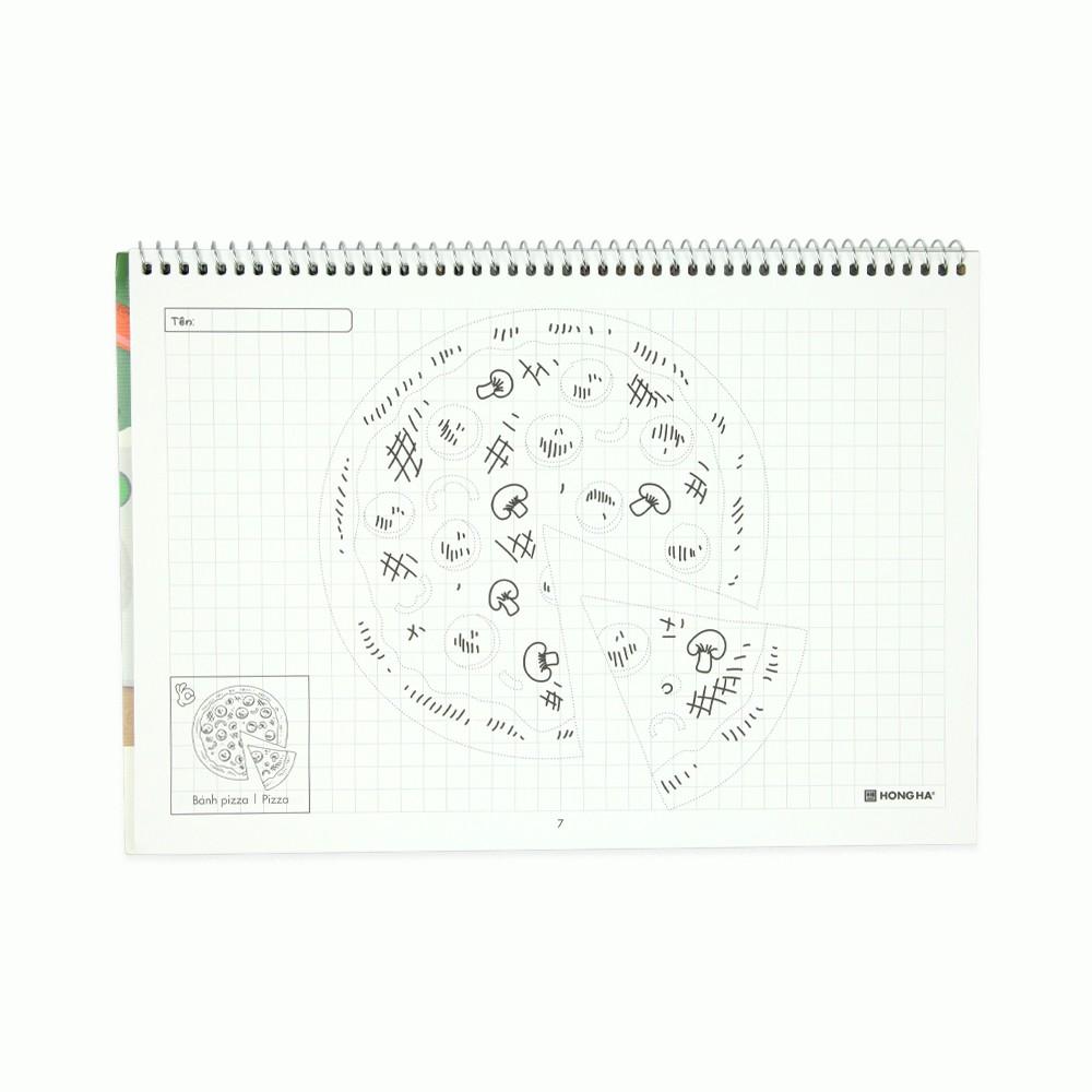 Vở tập vẽ lò xo 20 tờ A4 "Cùng bé học vẽ - Chủ đề đồ ăn" 7169