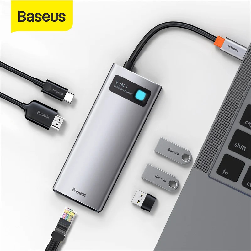 Hub chuyển đa năng Baseus Metal Gleam Series Multifunctional Docking Station - Hàng Chính Hãng