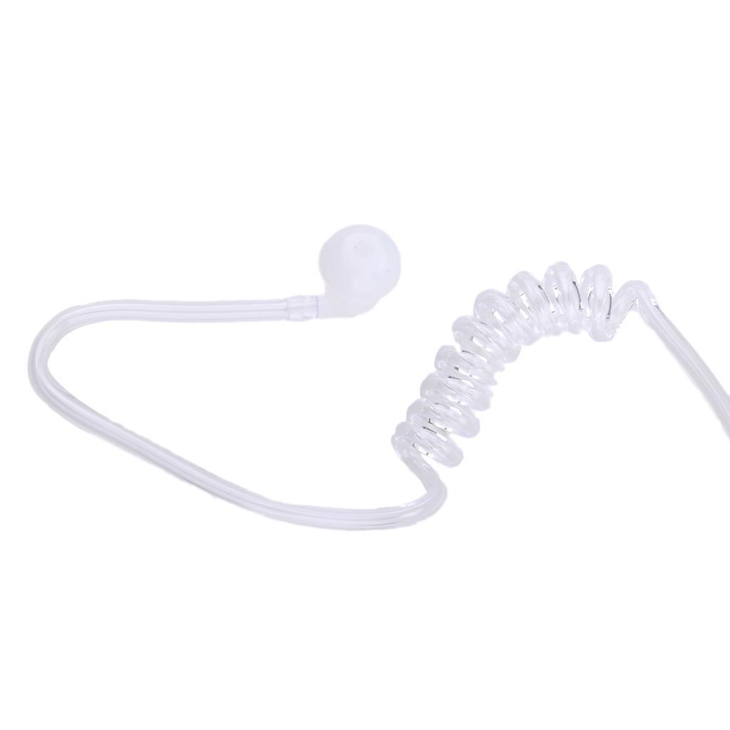 5 Pieces   Radio Headset PTT Mic Acoustic Tube Earpiece Black