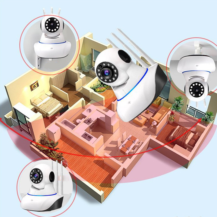 Wireless Camera Pascmio 3 Râu Phiên Bản Mới Wifi Camera Không Dây Di Động Chất Lượng HD Quan Sát Xoay 360 Độ