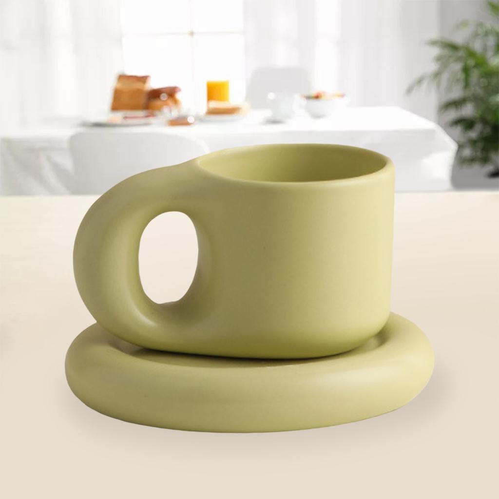 Ceramic Mug  Handle Coffee Mug Drink Cup  Green