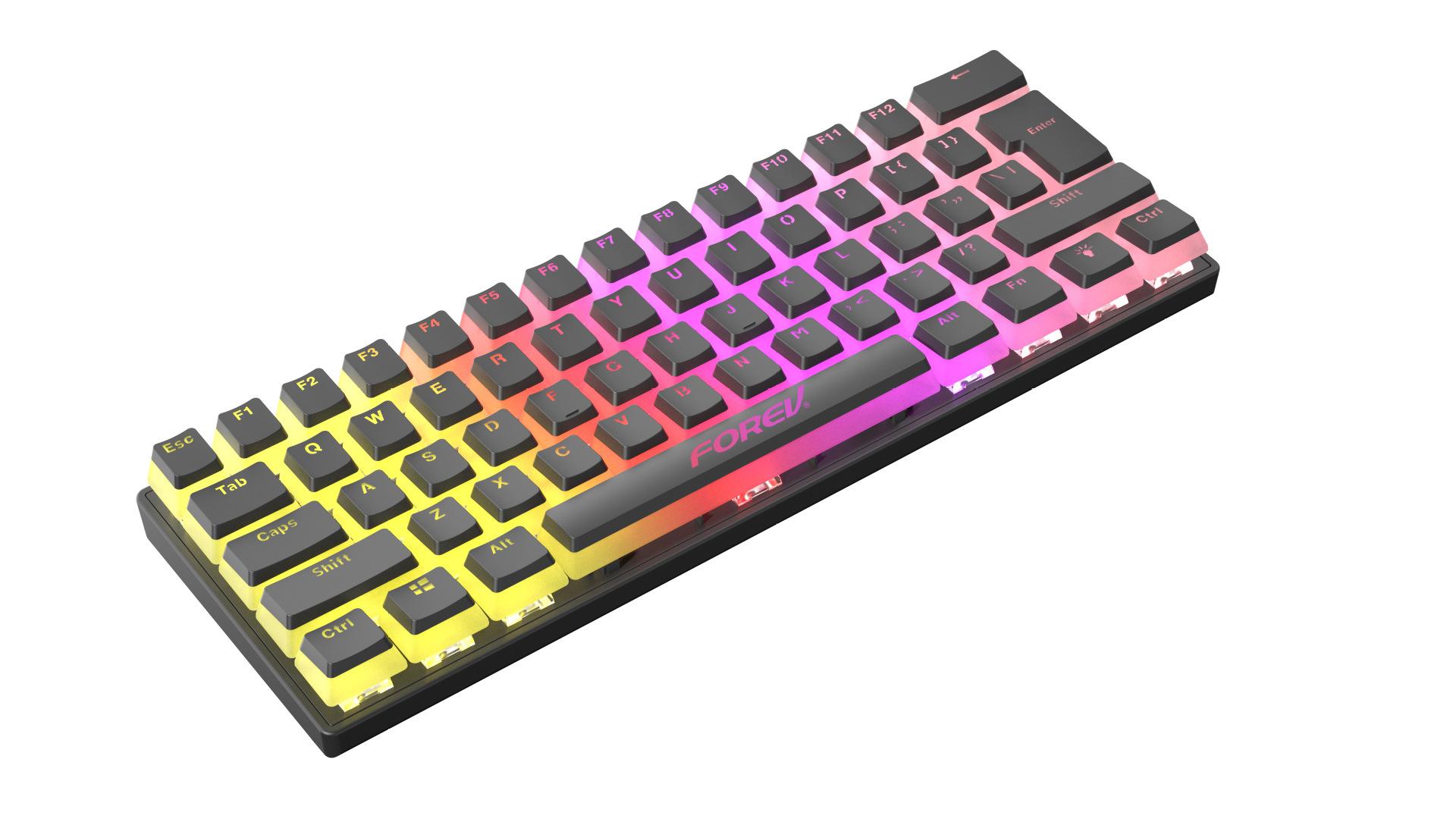 Đảm Bảo Chất Lượng Pudding Keycap Bàn Phím Cơ FV61S Chơi Game Thể Thao Điện Tử Xanh Trục Ranh Giới Tách Bàn Phím Cơ