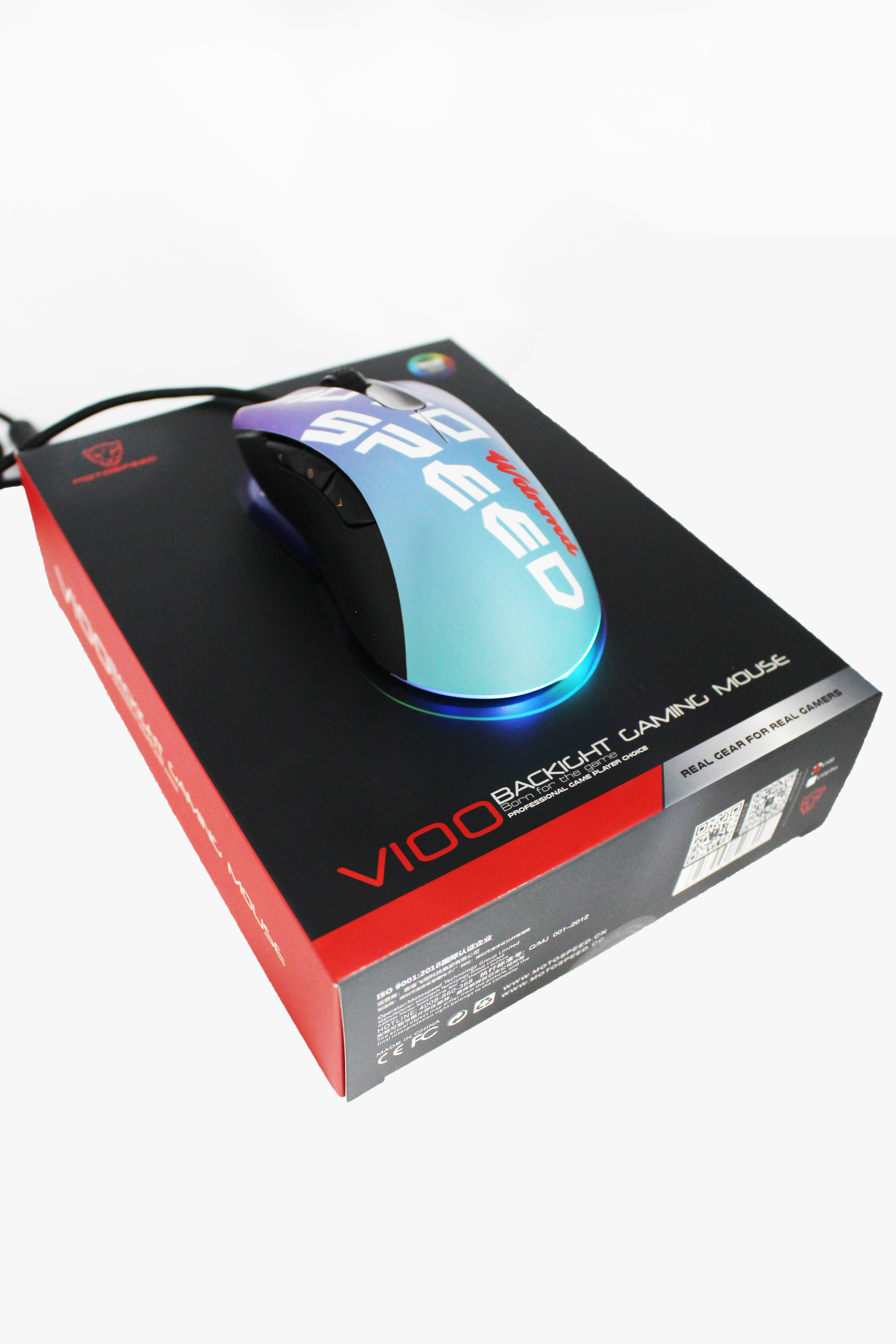 Chuột chơi game Motospeed V100 Pro RGB - Hàng Chính Hãng