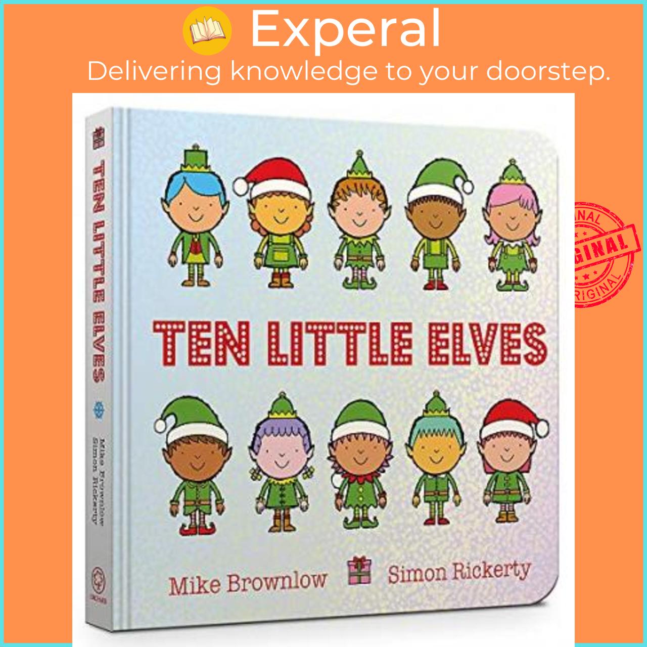 Sách - Ten Little Elves Board Book by Mike Brownlow