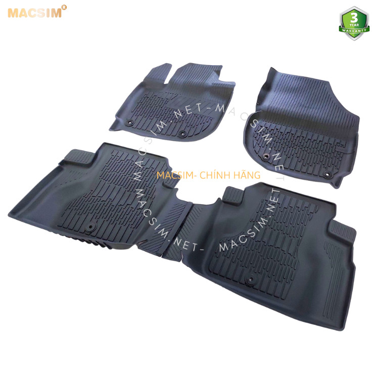 Thảm lót sàn ô tô nhựa TPE Silicon Honda City 2019+ Black Nhãn hiệu Macsim