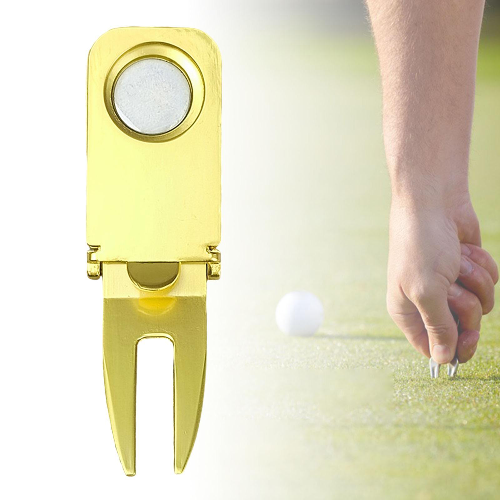 Green Fork, Golf Putting Green Fork, Golf Ball Marker Metal Portable Golf Repair Tool, for Lovers Women Birthday Gifts
