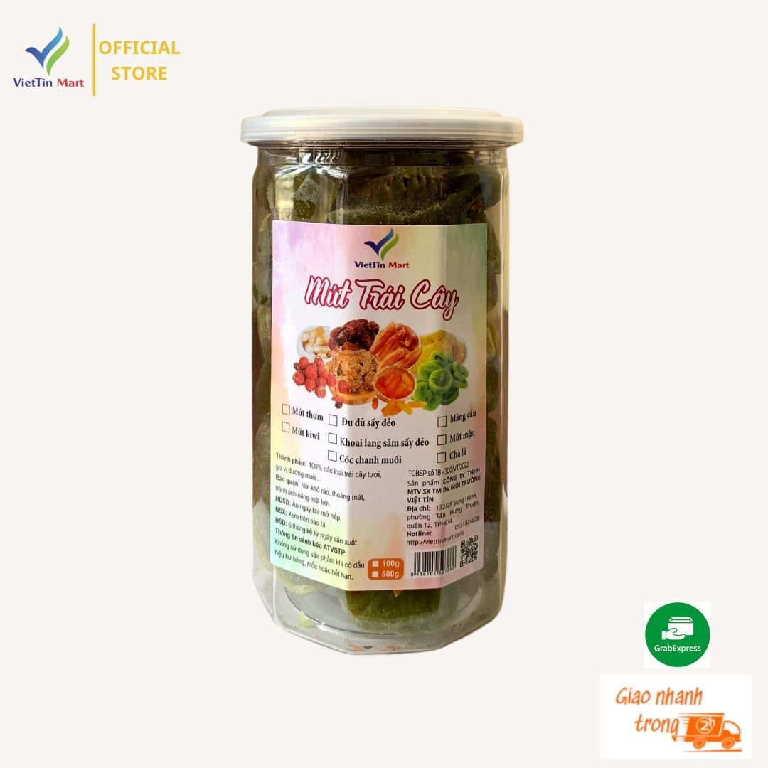 Kiwi sấy dẻo muối ớt Viettin mart 500g