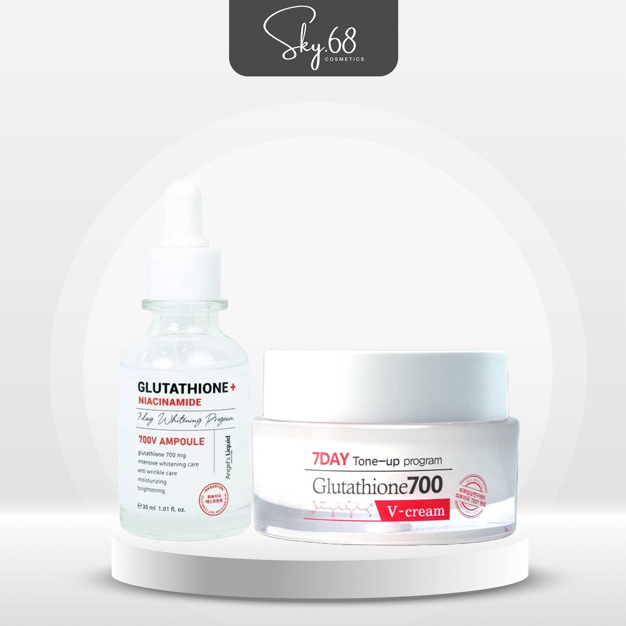 Combo giúp mờ nám, dưỡng trắng da, cấp ẩm Angel's Liquid Glutathione700