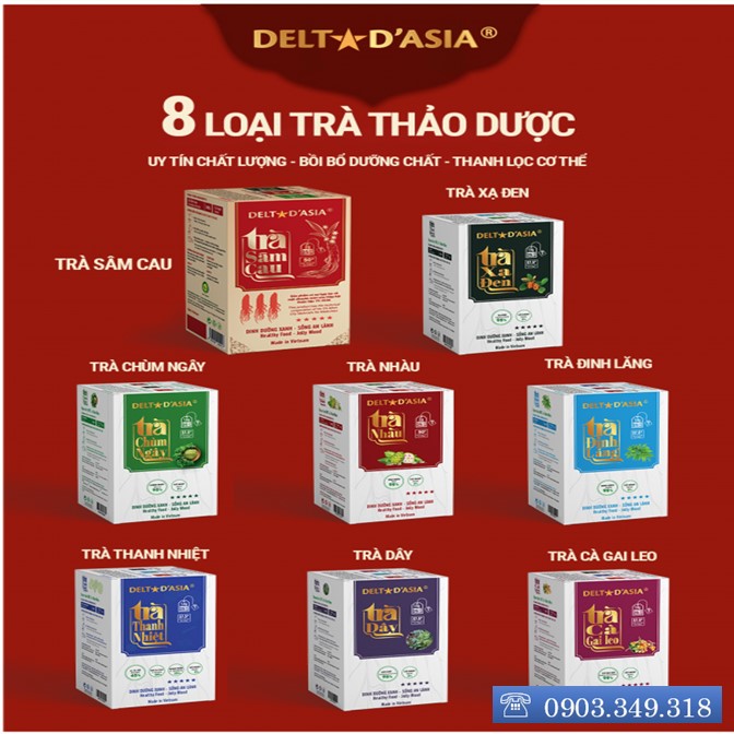 TRÀ XẠ ĐEN Túi Zip – Delta D'Asia Hỗ trợ điều trị xơ gan, hạ men gan, viêm gan B