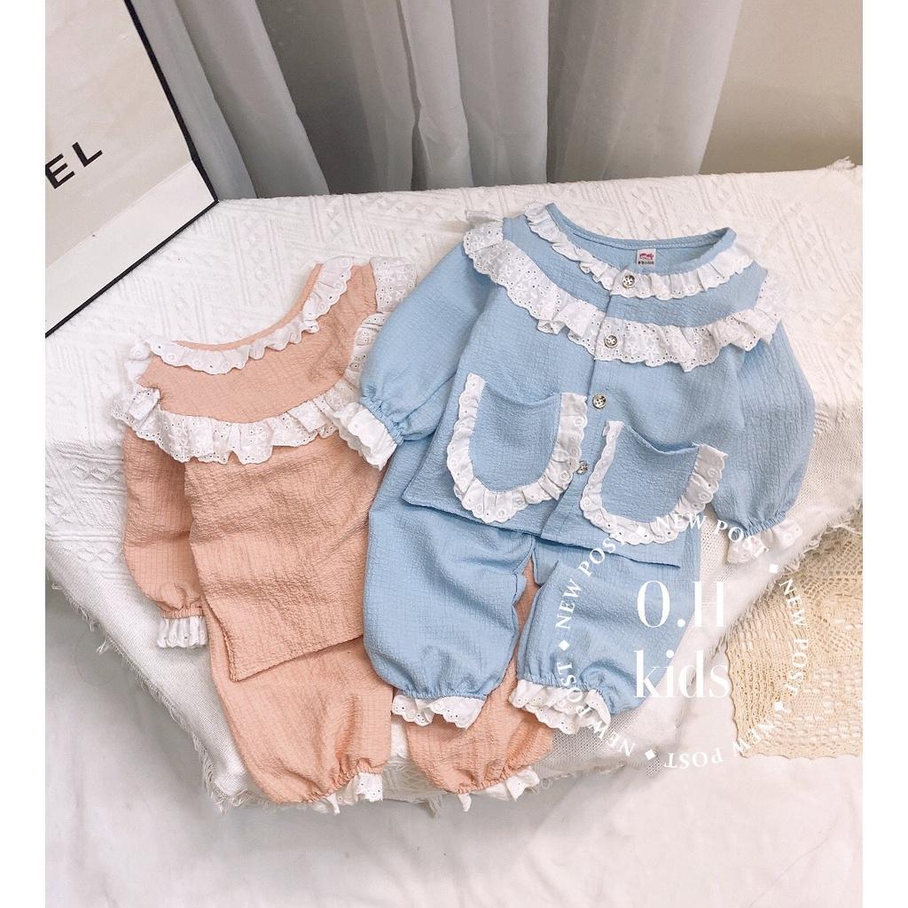 Bộ Đồ Ngủ Pijama Dài Tay Cho Bé Gái