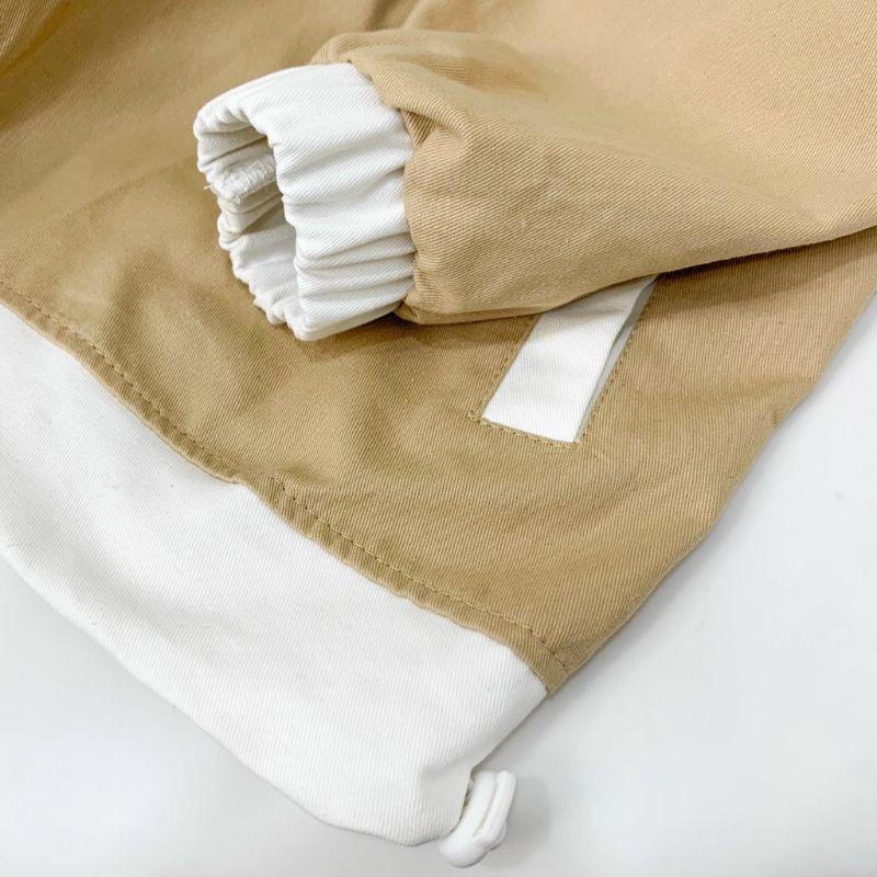Áo khoác kaki USODEL _ Mẫu Áo kaki jacket túi hộp kéo zip in chữ phối màu unisex nam nữ thời trang mới phong cách hàn