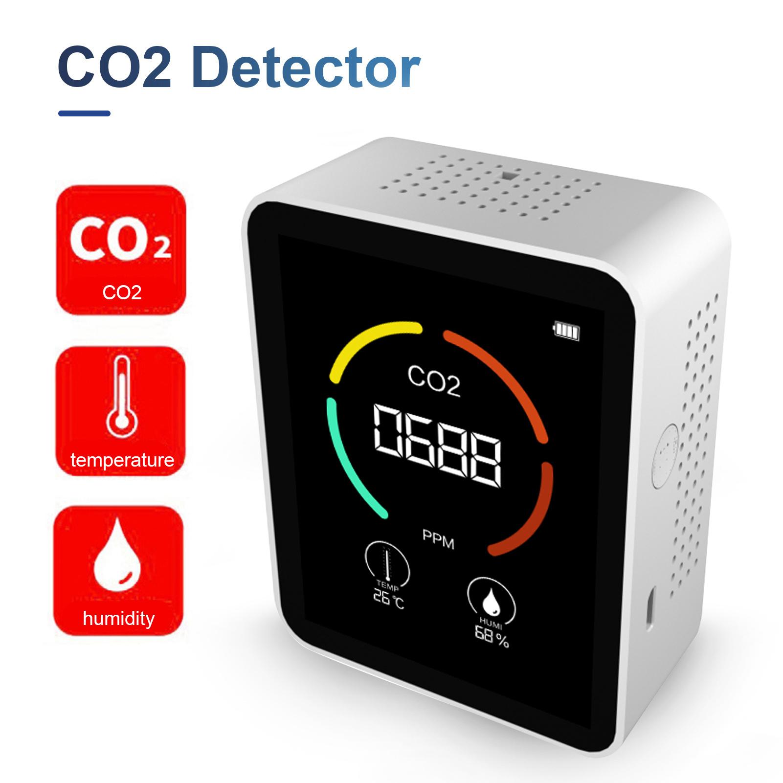 3 in 1 Carbon Dioxide Detector Air Quality Monitor 2pcs Temperature Humidity Air Analyzer for CO2 Digital CO2 Meter