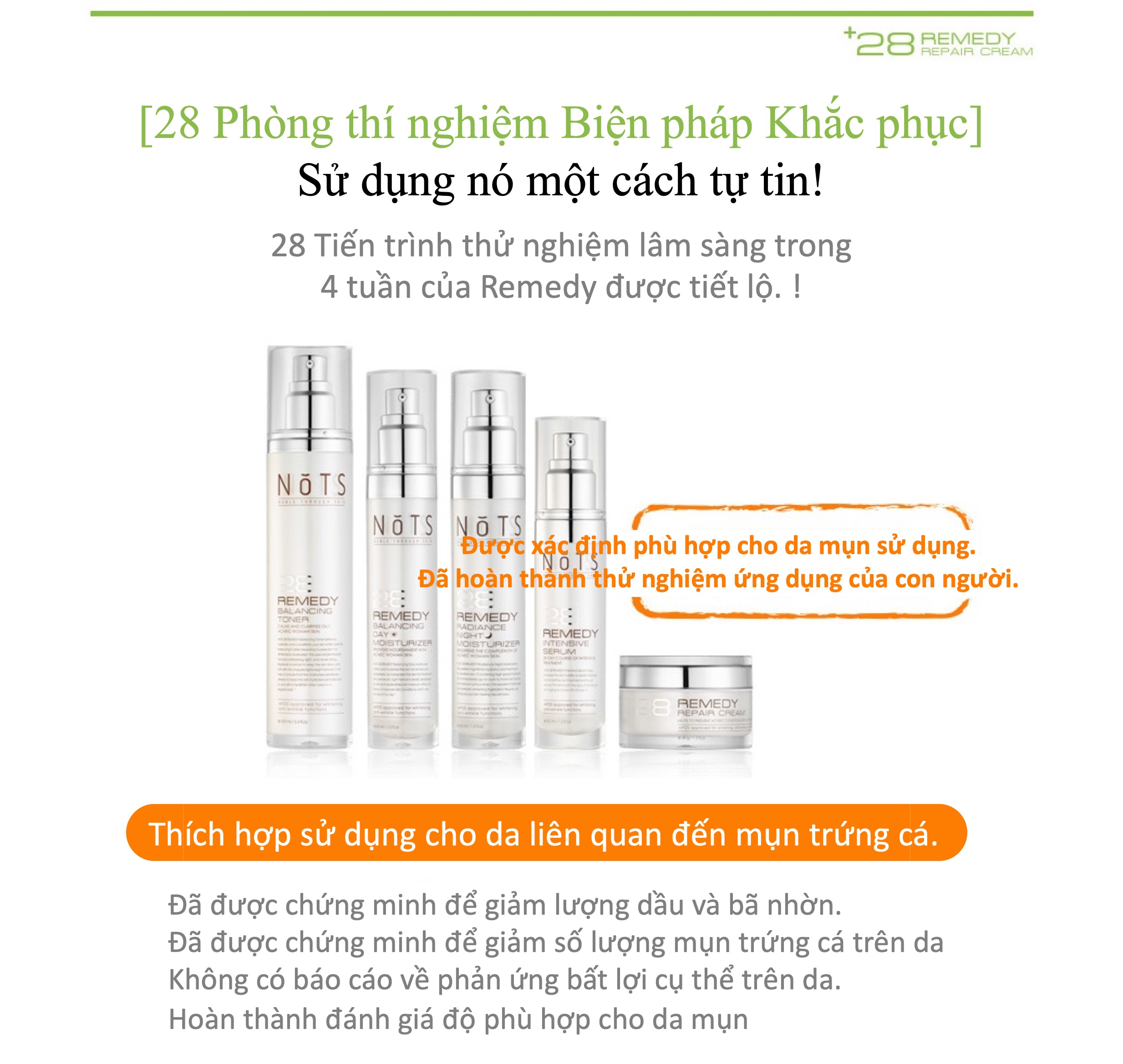 Nước hoa hồng cân bằng da NoTS 28 Remedy Balancing Toner 100ml