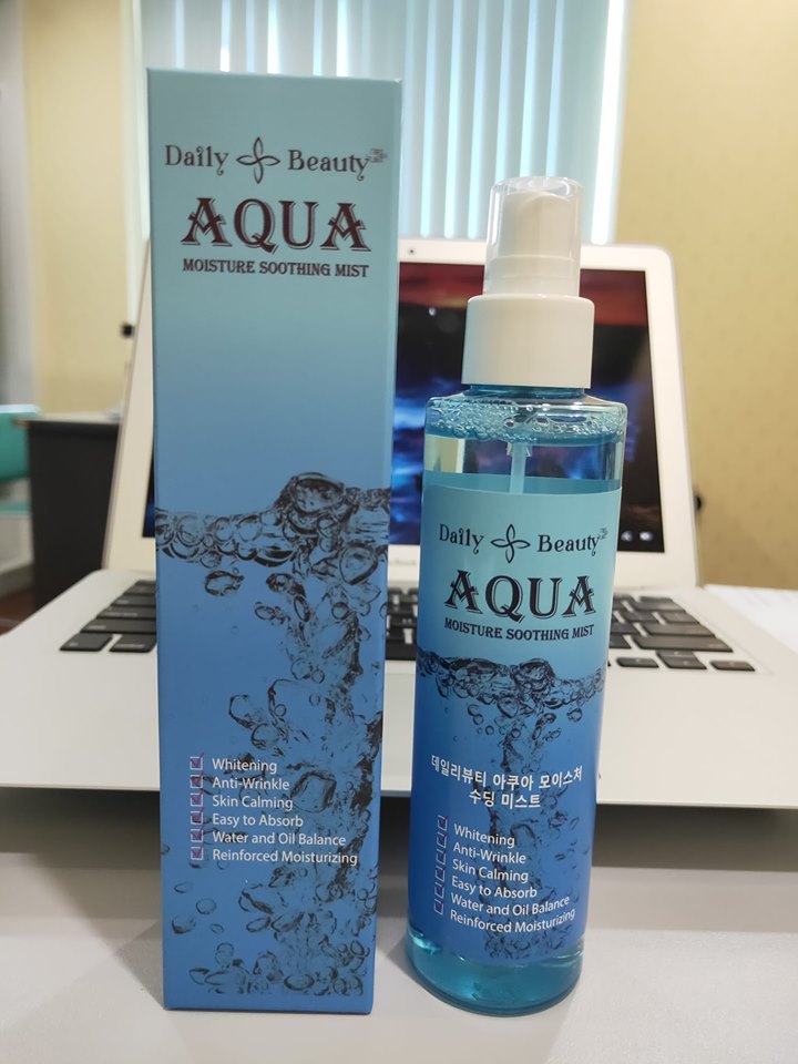 Xịt khoáng Daily Beauty R&amp;B Aqua Moisture Soothing Mist chính hãng LB Cosmetic Hàn Quốc chiết xuất 100% tự nhiên, cấp ẩm tức thì, cân bằng da, làm mềm da, kháng khuẩn, se lỗ chân lông, làm sáng da, ngừa lão hóa, giữ lớp trang điểm mềm mịn lâu trôi, 150ml