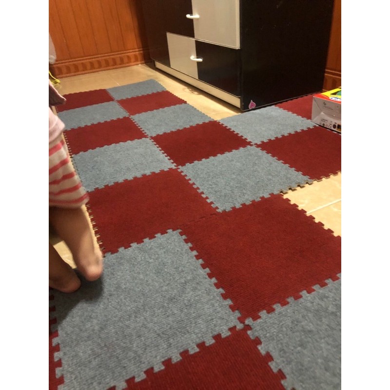 Combo 18 tấm thảm nỉ ghép cao cấp Tường Lâm ghép trải sàn nhà êm chân, an toàn cho gia đình có trẻ nhỏ, kích thước mỗi tấm 30x30cm SALE SẬP SÀN