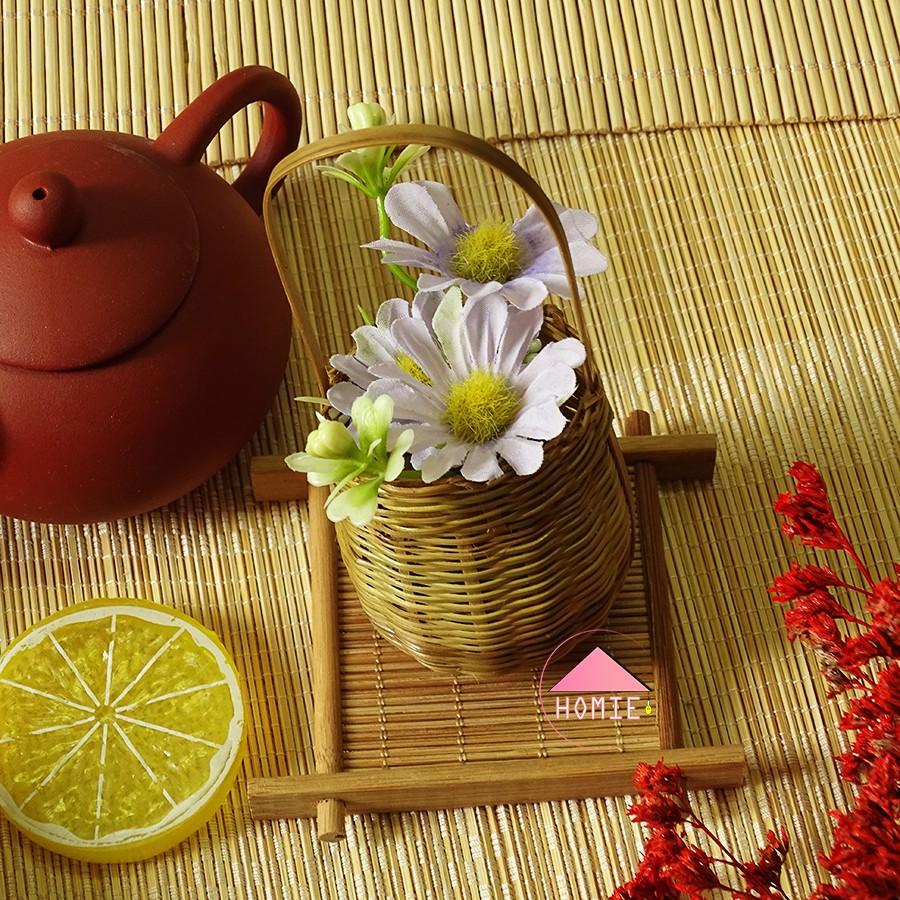 Giỏ hoa quai mini trang trí độc lạ