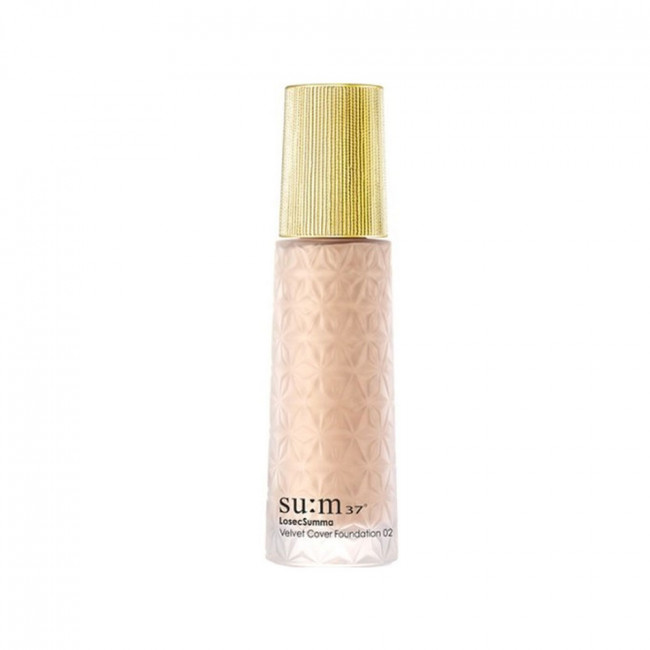 Kem nền nhung lì bền màu che phủ hoàn hảo Su:m37 Losec Summa Velvet Foundation 30ml (Màu 02 Sắc da ngăm tự nhiên)