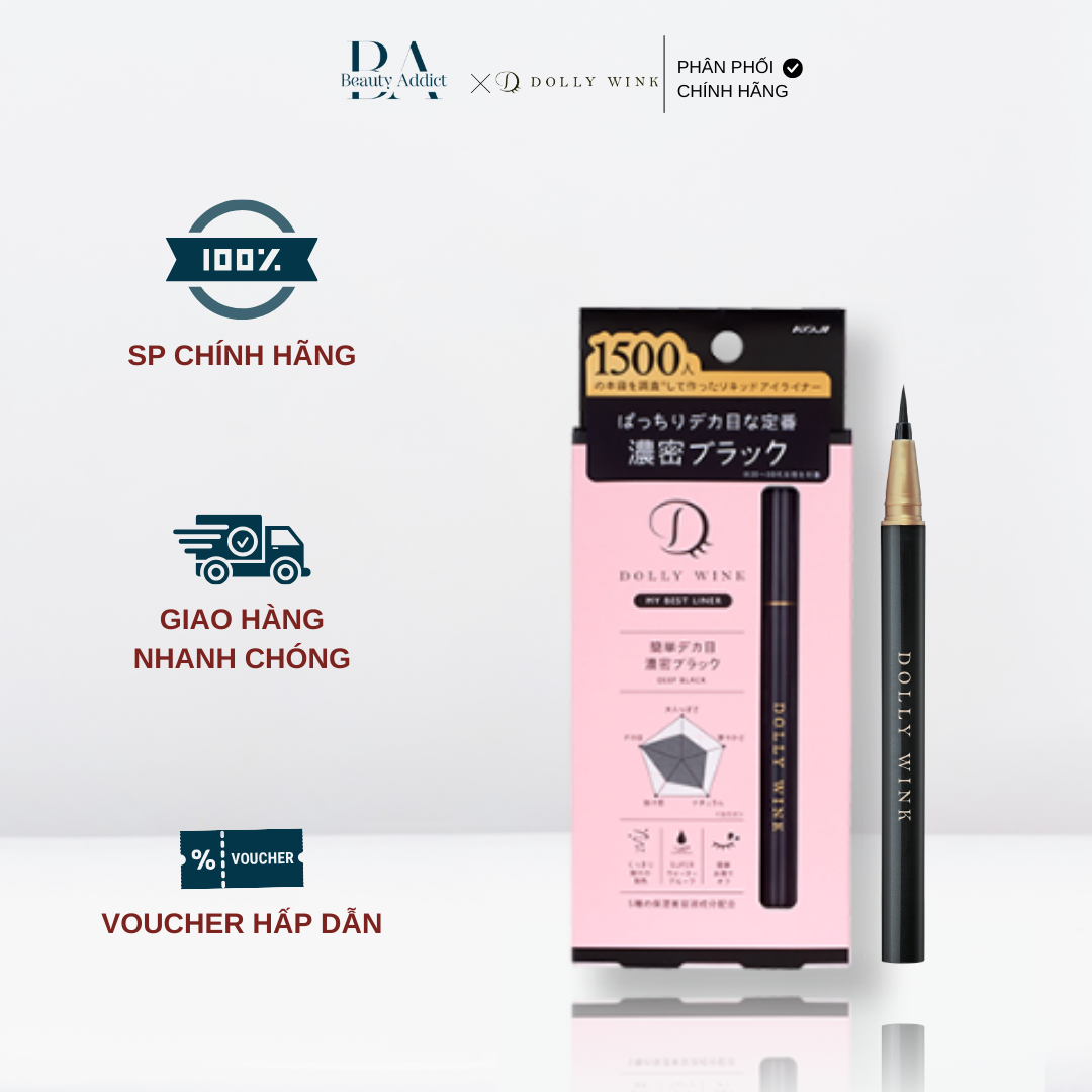 Bút kẻ mắt nước màu đen - Koji Dolly Wink My Best Liner Deep Black