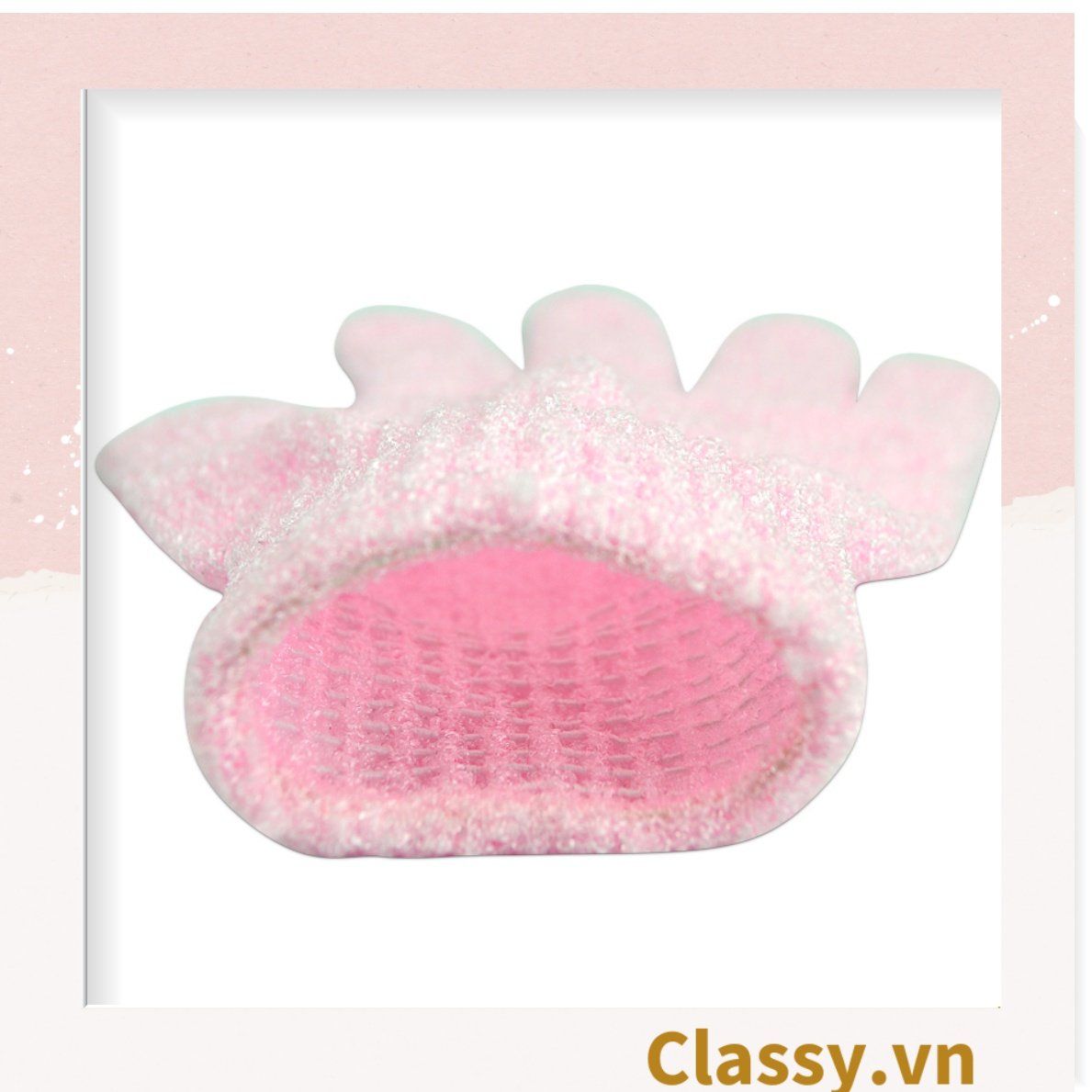 Cặp 2 chiếc găng tay tẩy tế bào chiếc (Túi 2 chiếc) màu hồng và trắng đa năng có thể massage và làm mịn da chi phí thấp PK1827