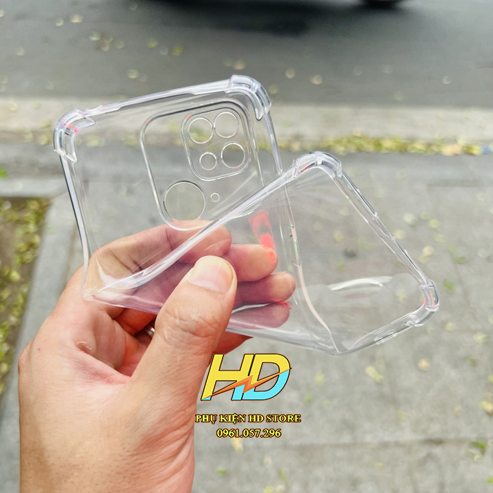 Ốp Lưng Silicon Trong Suốt Cho Xiaomi Redmi 10C Khoeét Lỗ Bảo vệ Camera, Chống Sốc 4 Góc Tốt Nhất