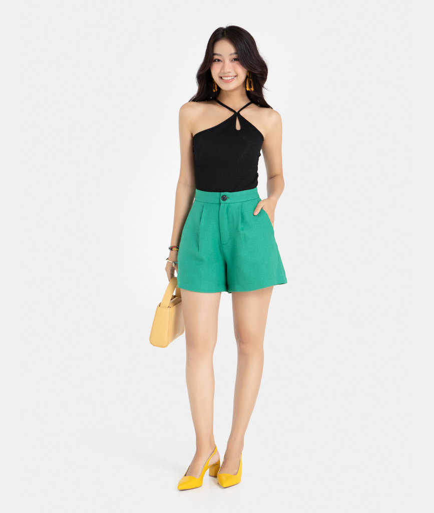 Áo Kiểu Thời Trang HNOSS Thun Ôm Dây Chéo Cổ HNATH027
