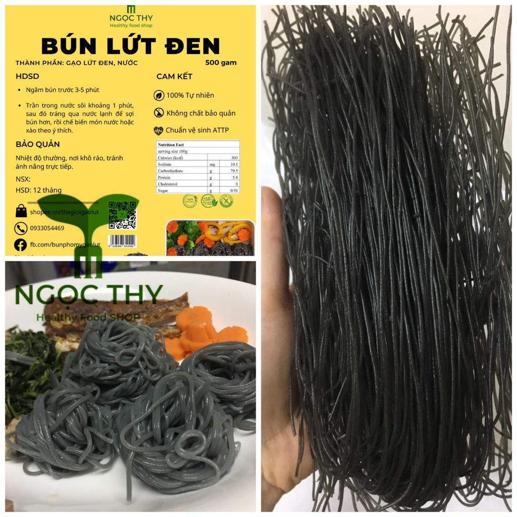 Bún gạo lứt ĐEN, mì gạo lức huyền mễ ăn eatclean giảm cân healthy gói 500gr