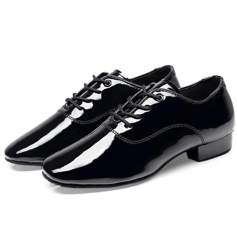 Giày khiêu vũ Latin nam khiêu vũ hiện đại cộng với kích thước 2,5cm cho cậu bé Latin Ballroom Tango Child Color: BlackLatin3cmIndoor Shoe Size: 28