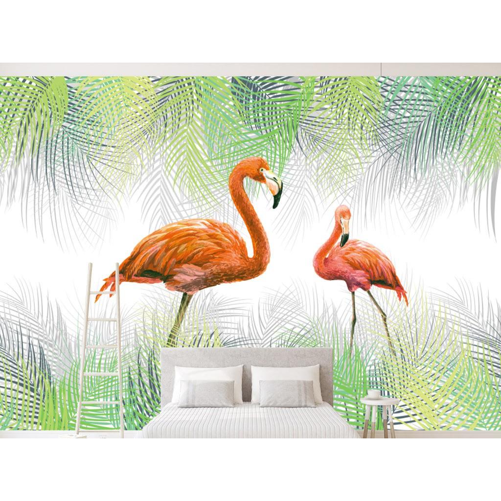 Tranh dán tường canvas hồng hạc Flamingo ADH635