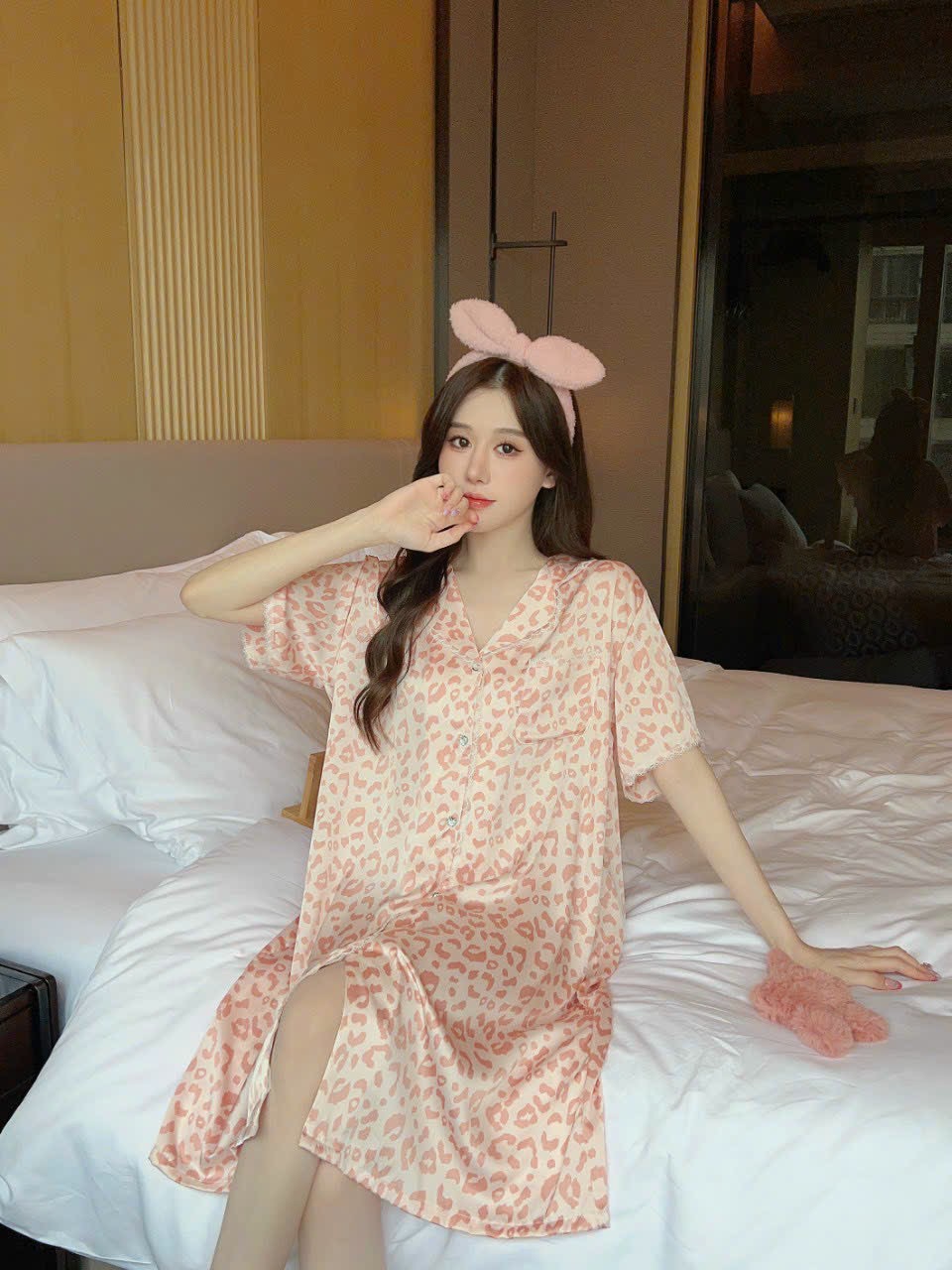 Váy Ngủ Sơmi Suông Dài - B.Lingerie