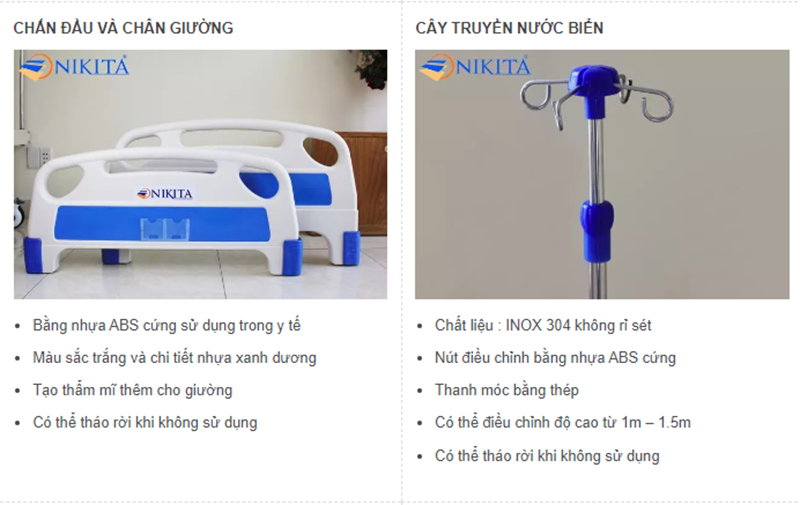 Giường bệnh Y tế, đa chức năng hỗ trợ chăm sóc người bệnh - Hàng chính hãng NIKITA