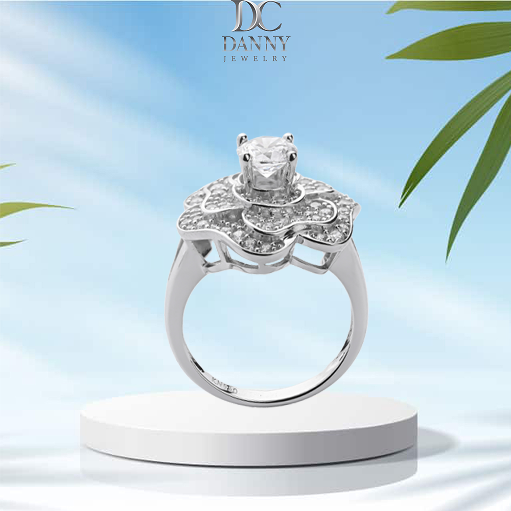 Nhẫn Nữ Bạc 925 Danny Jewelry Xi Bạch Kim Đính Đá CZ KI4GZ001