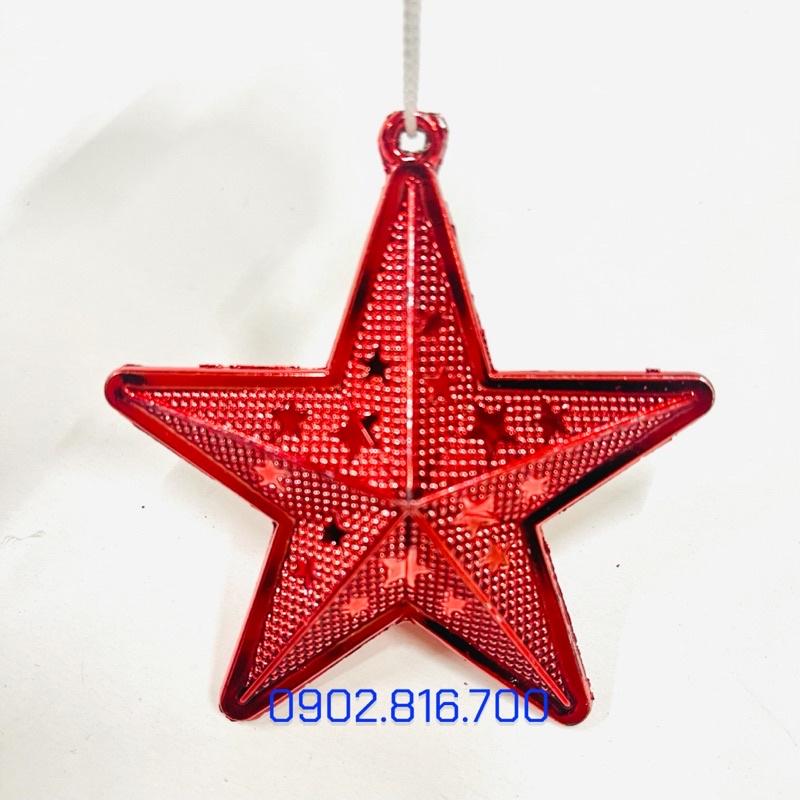 Sét 6 ngôi sao nhỏ trang trí cây thông noel - vòng nguyệt quế - phụ kiện trang trí noel