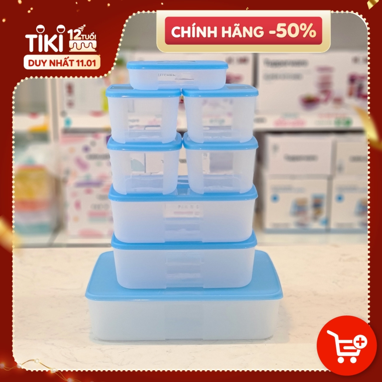 Bộ hộp trữ đông thực phẩm Tupperware (8 hộp)