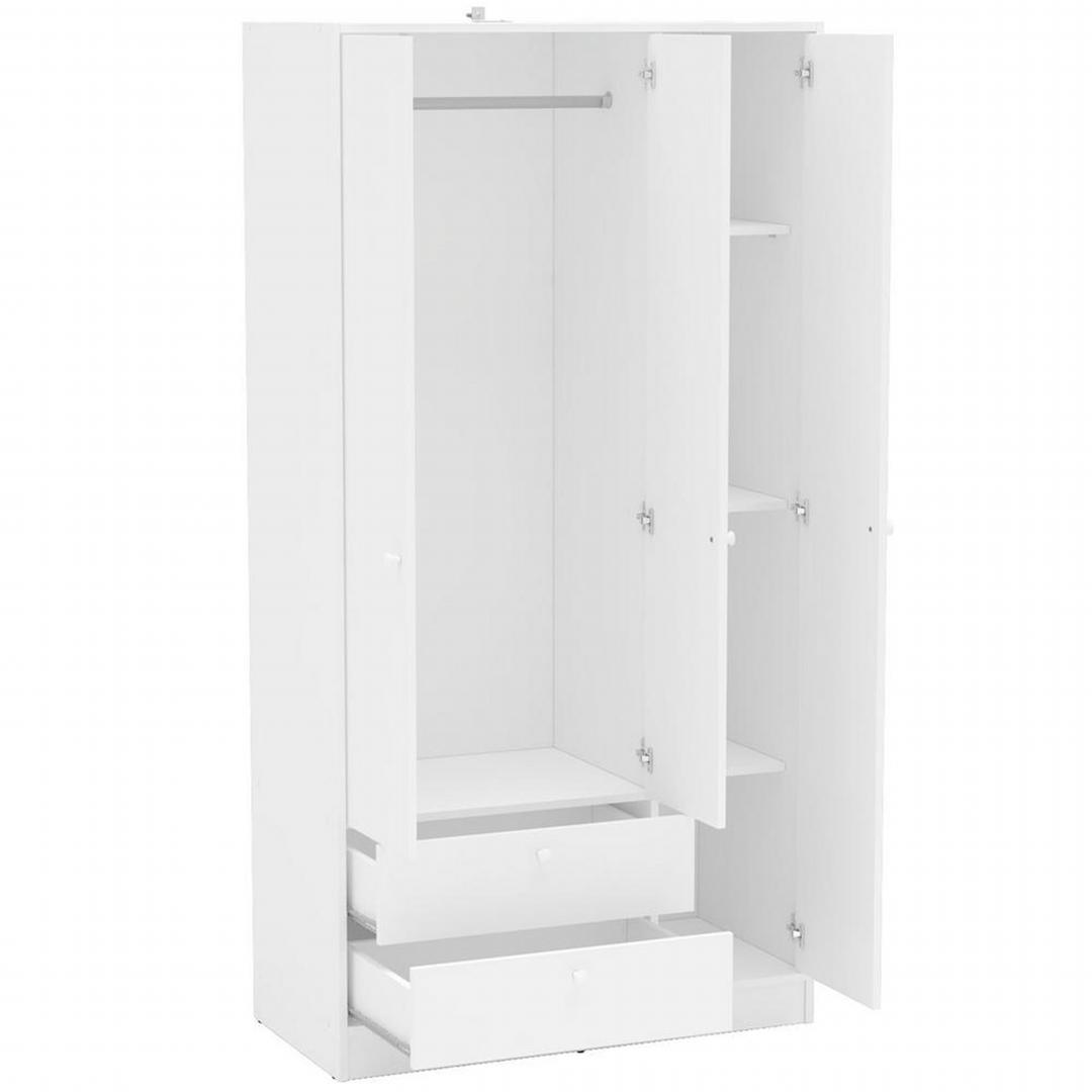 Tủ quần áo gỗ hiện đại SMLIFE Cristin | Gỗ MDF dày 17mm chống ẩm | D90xR45xC180cm
