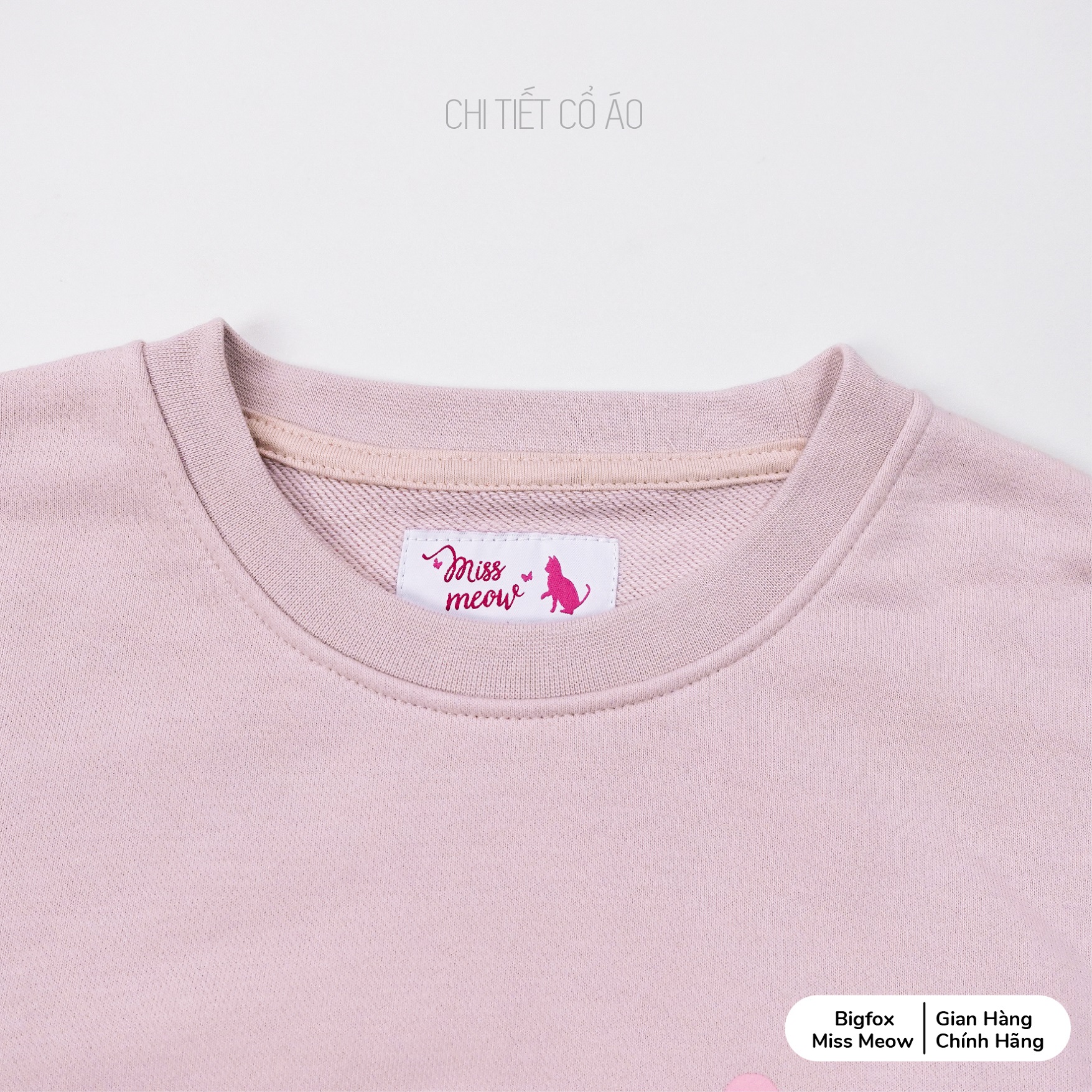 Bộ nỉ cho bé gái mùa thu thu đông size đại BIGFOX MISS MEOW quần áo trẻ em in thỏ phom Hàn cỡ 3,7,9,11 tuổi 40kg 2002