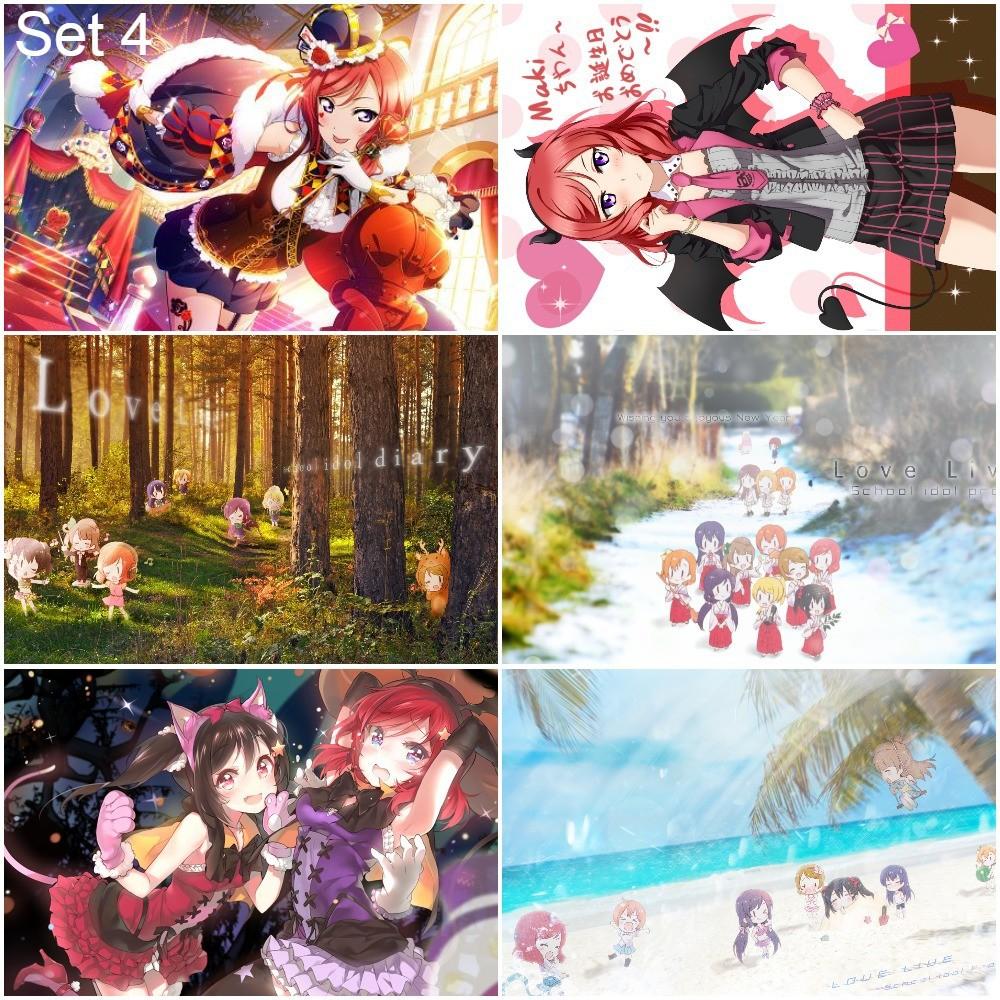 Bộ 6 Áp phích - Poster Anime Love Live! School Idol Project - A3,A4,A5