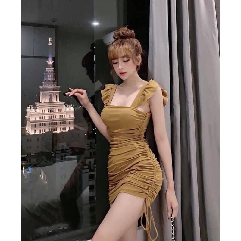 Váy body 2 dây bèo rút dây