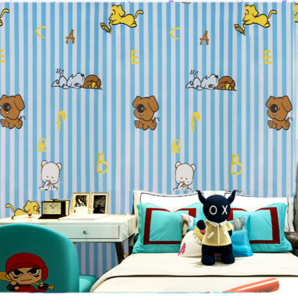 Cuộn 5m Decal Giấy Dán Tường Chó snoopy xanh dương