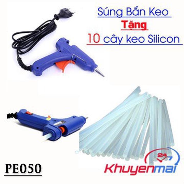 Súng Bắn Keo Tặng 10 Cây Keo Silicon Loại Dài