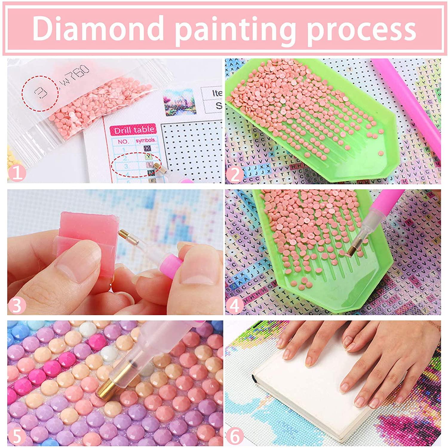 Bimkole 5D Diamond Painting Moon Alphabet Full Drill by Number Kits DIY Rhinestone Pasted 12x16inch