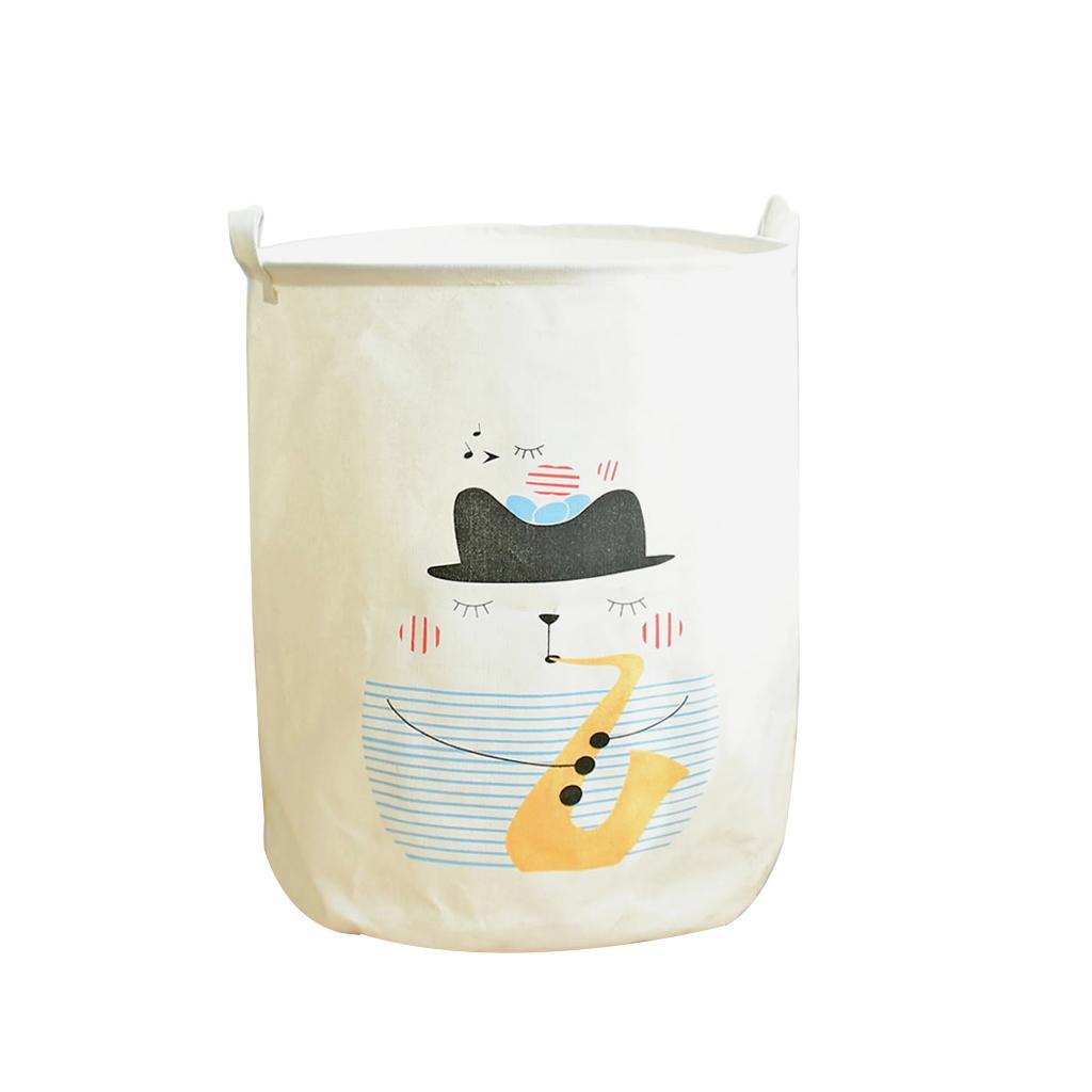 Collapsible Households Storage Basket Laundry Hamper Bucket 40x50cm