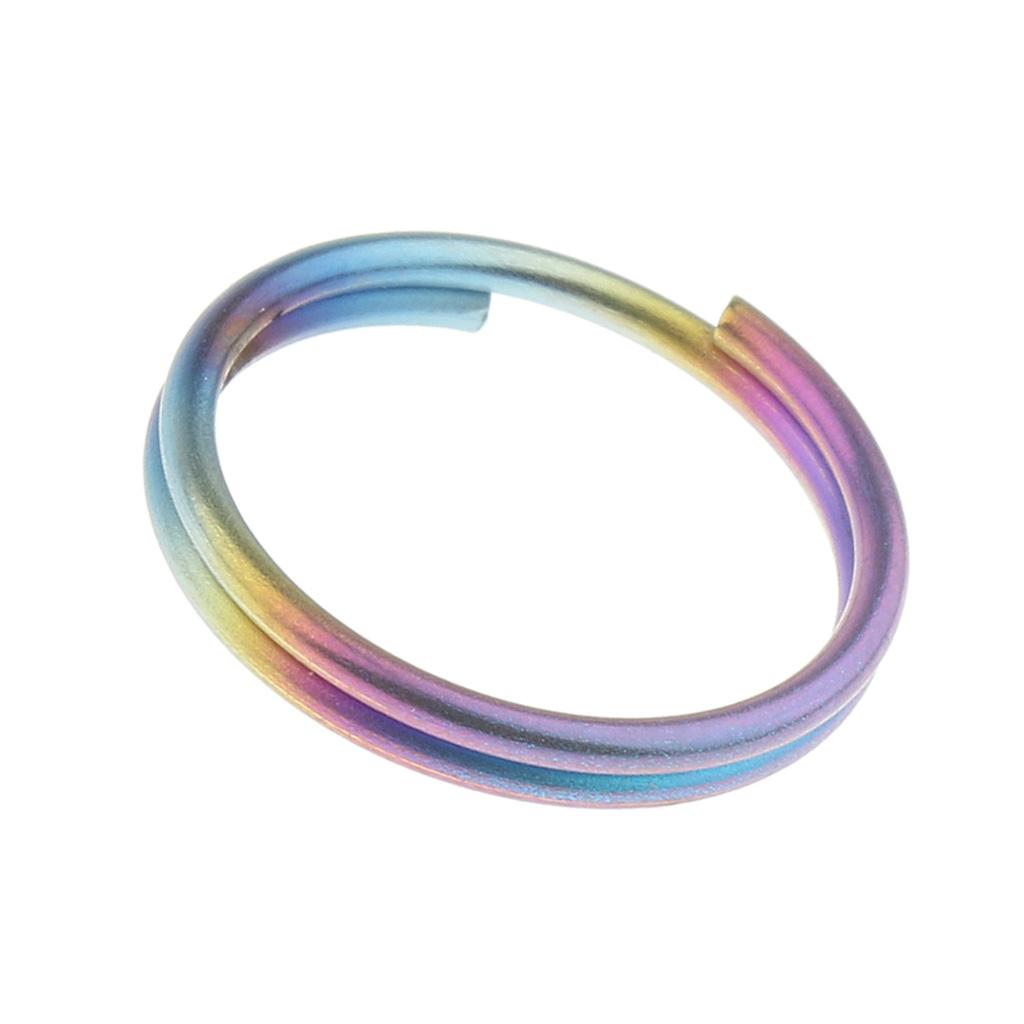 Titanium Key Ring Pocket Tool Mini Split Keychain Circle Clip