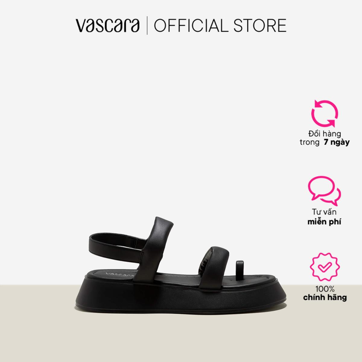 Vasscara Giày Sandal Đế Chunky Nhấn Quai Phồng - SDK 0333