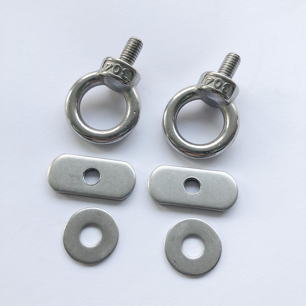 2 Pieces Mounting Screws Nuts Leash Holder Cord Eyelet Accessories