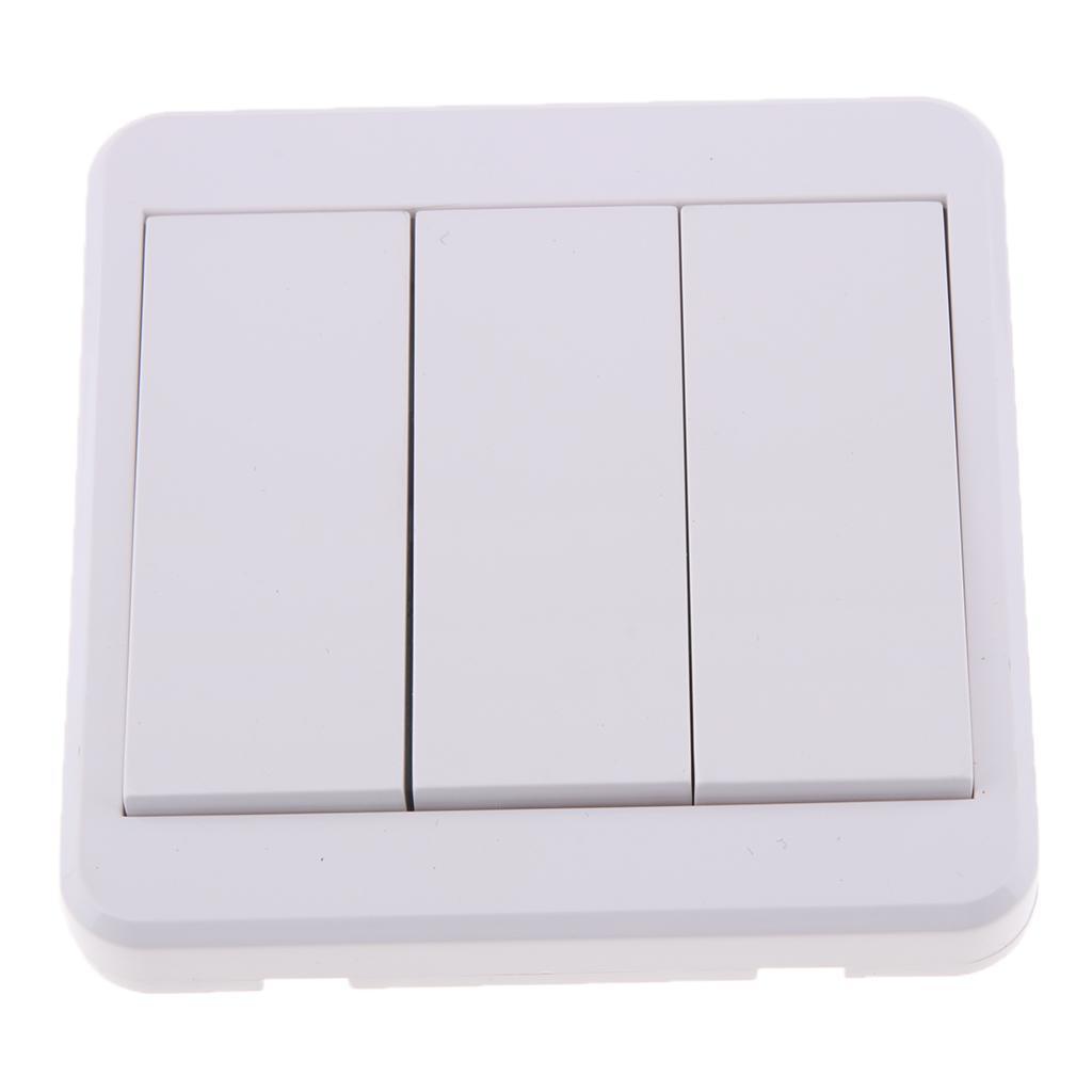 Lovoski Wireless Fireproofing Remote Control Light Switch Wall Panel 3 Way