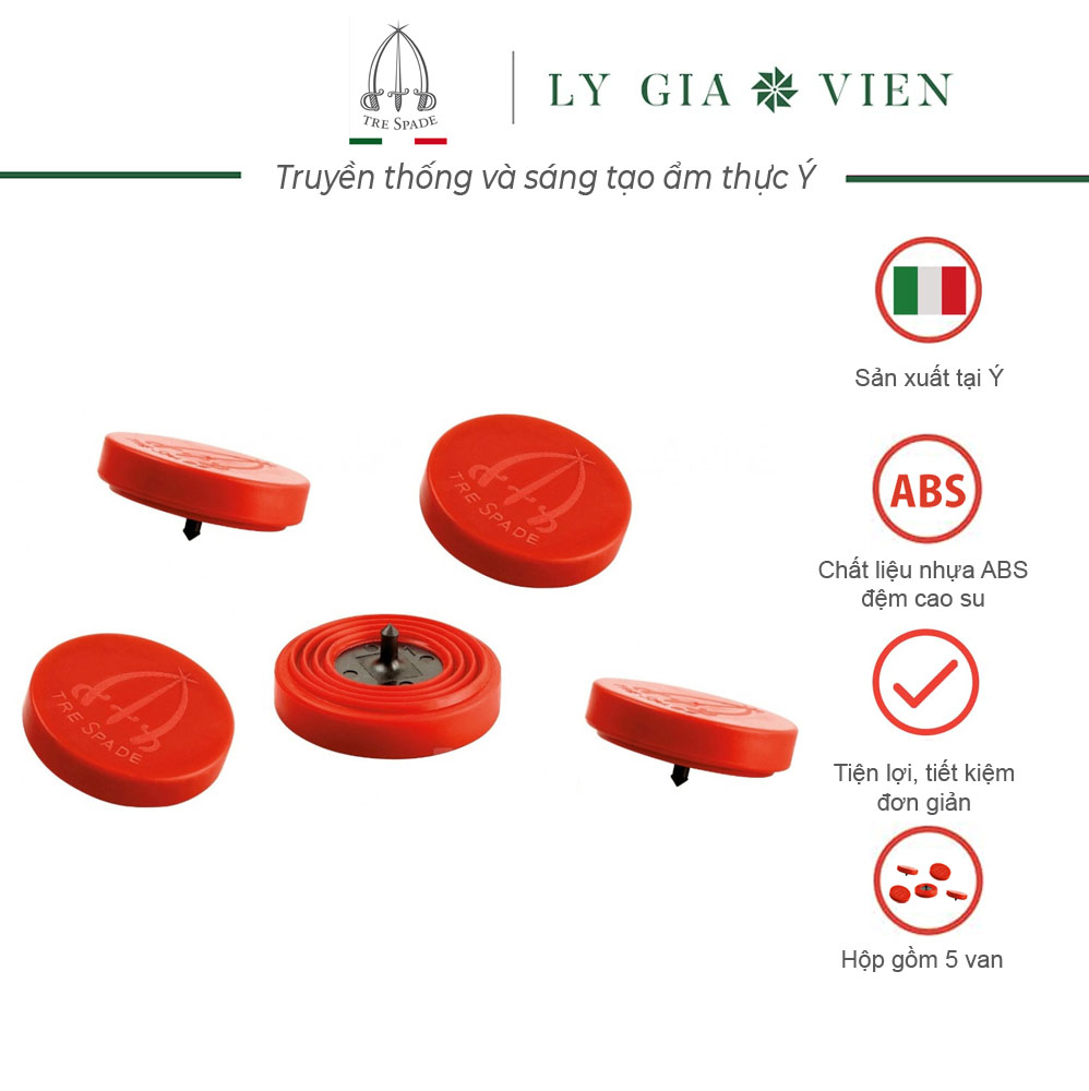 Hộp 5 Van Hút Chân Không Tre Spade Takaje Valve F69550/18 5pcs - Hàng Chính Hãng