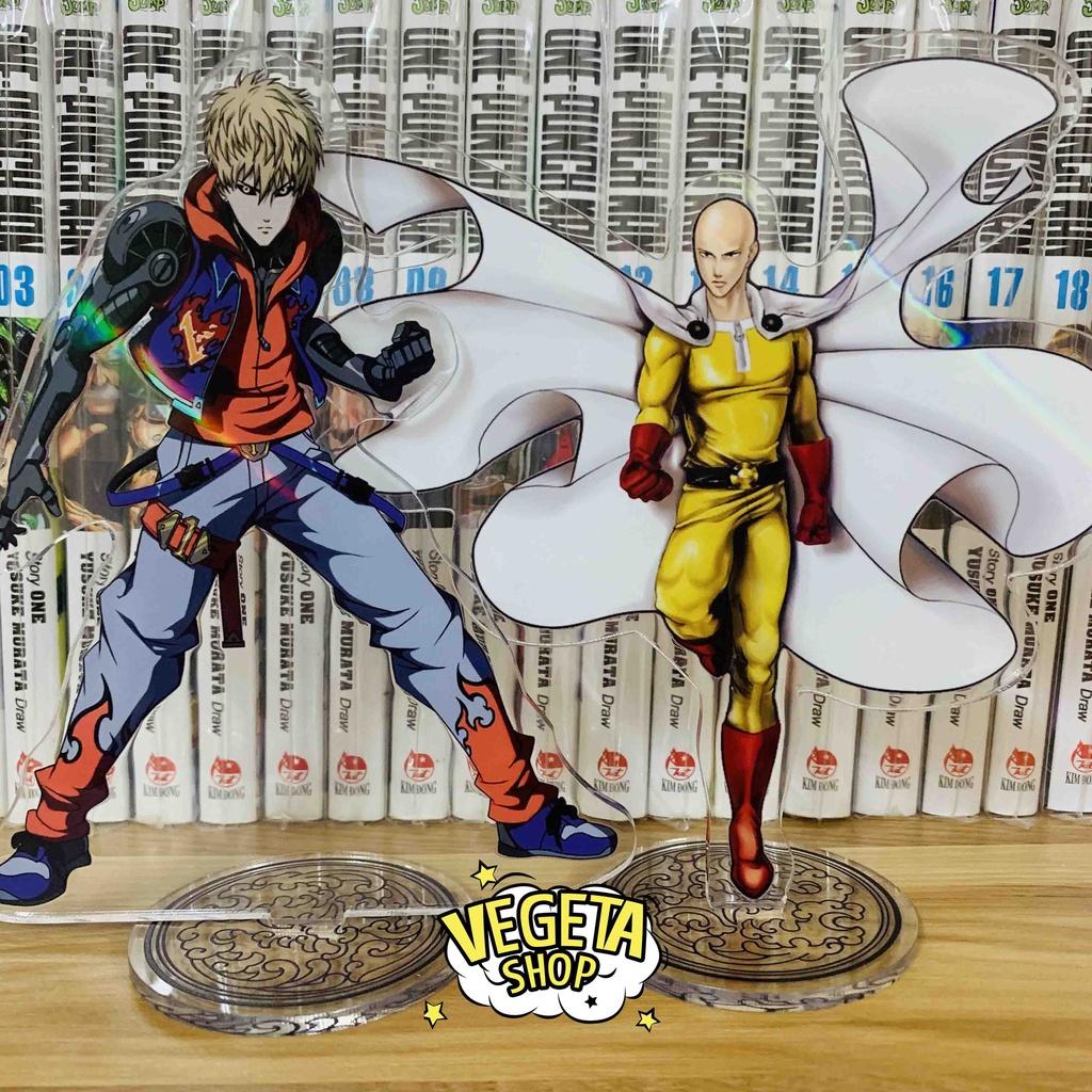 Mô Hình Tượng Standee Acrylic Mica 2 mặt - One Punch Man - Saitama Genos Tatsumaki Fubuki Garou Sonic siêu thanh Bang