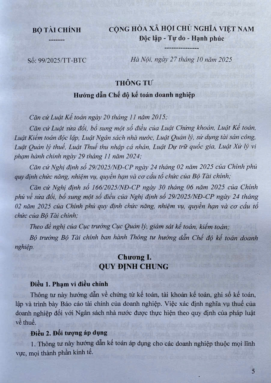 Hướng Dẫn Chế Độ Kế Toán Doanh Nghiệp